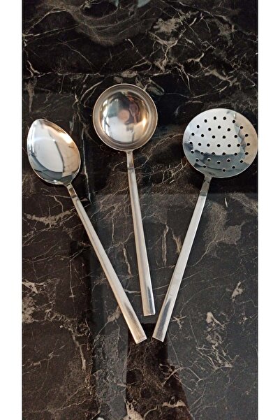 Doğuş Mutfak 3 Parça Servis Seti Kepçe Takımı 430 Kalite 2 ML