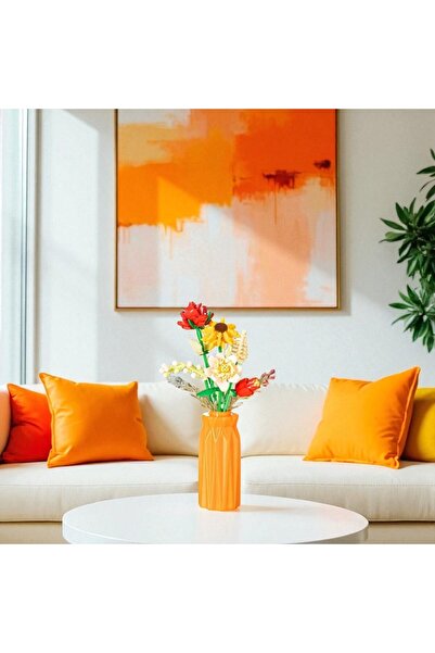 Sunster Company™ Dıy Kendin Yap Dekoratif Vazo Kırmızı Gül&ay Çiçeği Buketi–2...