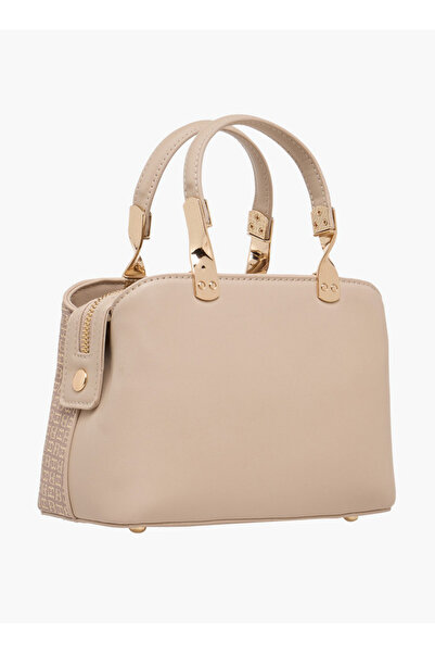 Flora Bella by Shoexpress Monogram Print Tote Bag with Detachable Chain Strap and Zip Closure W 21 x H15 x D 9 cm