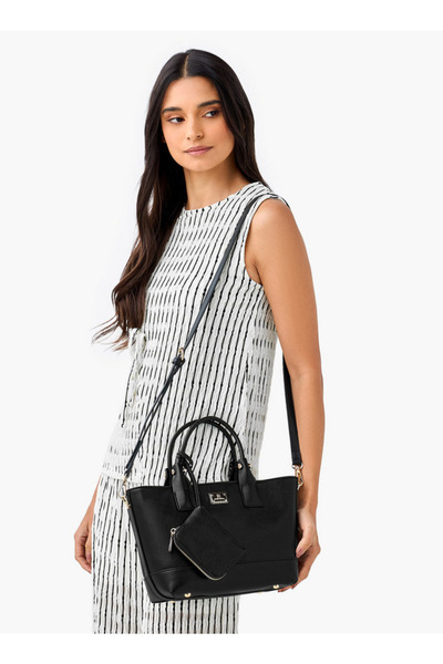 Flora Bella by Shoexpress Solid Tote Bag with Detachable Strap and Pouch