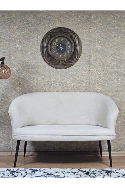 ZAFİR İkili TEDDY Siyah Boyalı Sivriltme Ayak Çay Seti Koltuk İkili Berjer , ...