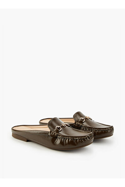Flora Bella by Shoexpress Solid Metallic Accent Mules