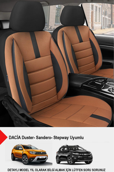 GM-DESIGN غطاء مقعد السيارة أونيكس تابا (متوافق مع داسيا سانديرو-ستيبواي-داستر)