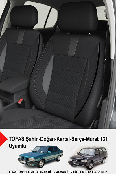 GM-DESIGN Oniks Plus Füme Tofaş Deri Detaylı Oto Koltuk Kılıfı (Kartal-Şahin-...