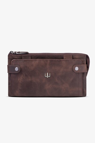 Getto Deri Granada Hakiki Deri El Çantası Kişiye Özel İsim Baskısı El Çantası