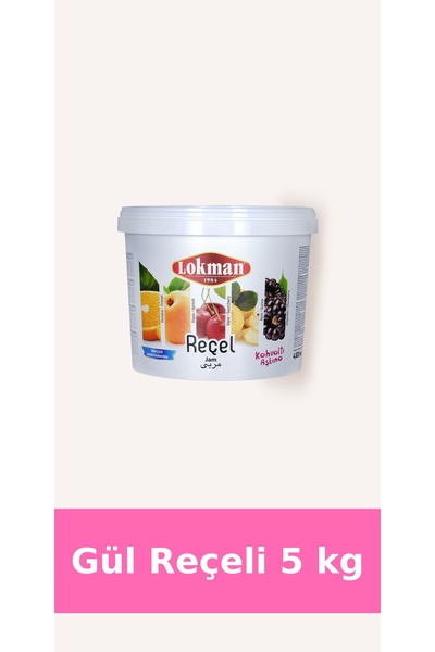 Lokman Organik Gül Reçeli Kova 5 kg - Kahvaltılık, Doğal Lezzet