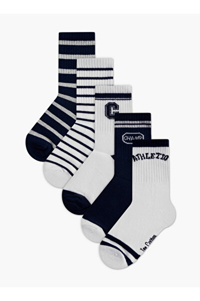Lee Cooper Textured Crew Length Socks - Set of 5