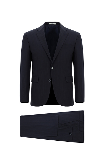 Kiğılı Slim Fit Slim Fit Woolen Classic Striped Suit