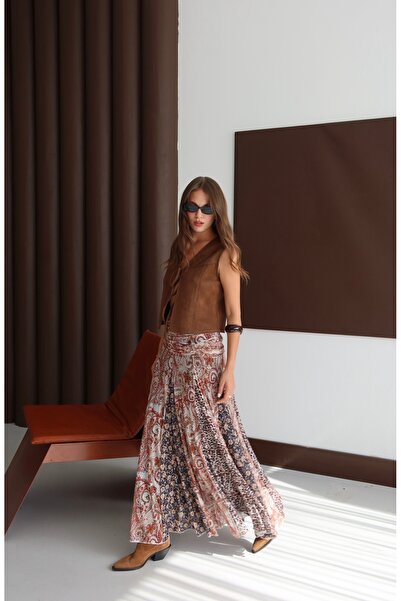 roibyardaözmen Bel Büzgülü,Şal Desen Etek