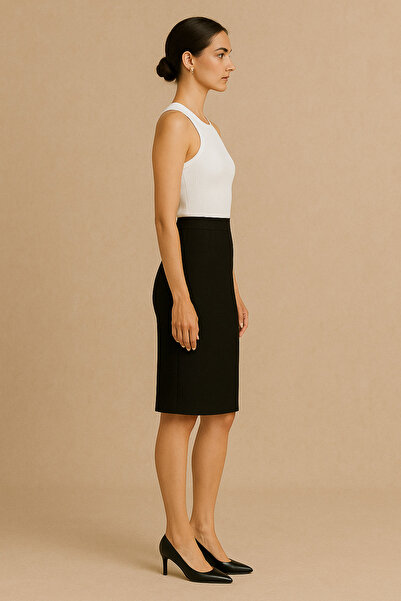 FV Etek Kadın Toparlayıcı Lıcralı Kalem Etek