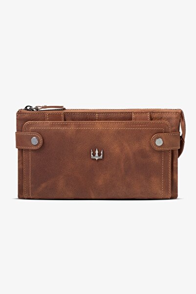 Getto Deri Granada Hakiki Deri El Çantası Kişiye Özel İsim Baskısı El Çantası