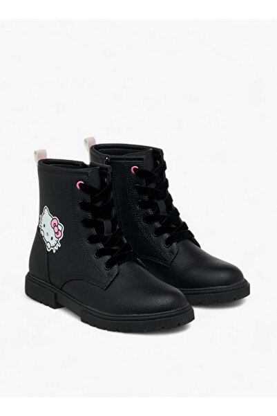 Hello Kitty Printed Ankle Boots with Zip Closure