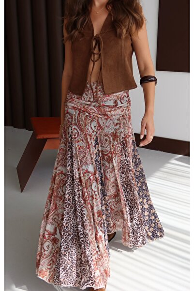 roibyardaözmen Bel Büzgülü,Şal Desen Etek