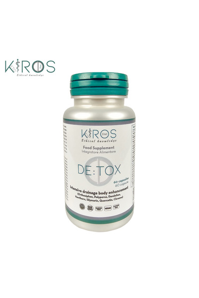 Kiros Diet DE:TOX, Supliment Avansat Drenant si Detoxifiant cu Extracte Vegetale si Crom, 60 comprimate