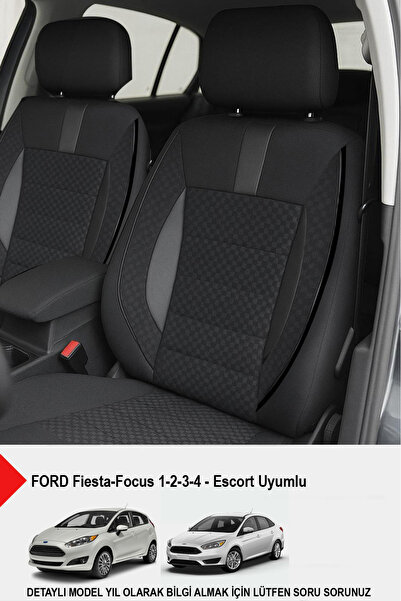 GM-DESIGN Oniks Plus Füme Oto Koltuk Kılıfı-(FORD Focus-Fiesta-Escort İle Uyu...
