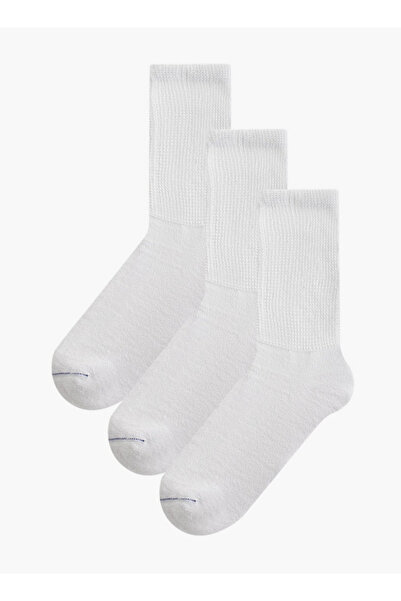 Le Confort Textured Non Terry Crew Length Socks - Set of 3