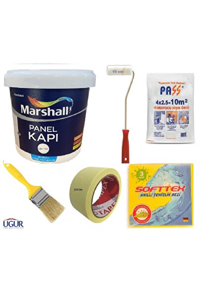 Marshall Kokusuz Amerikan Panel Kapı Boyası Su Bazlı Boyama Seti 5 Parça