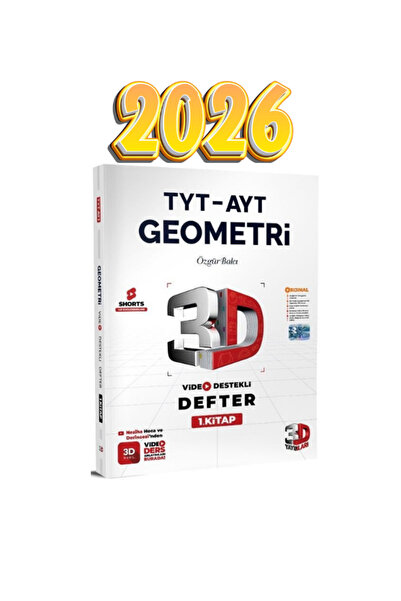 3D Yayınları 3D TYT-AYT GEOMETRİ VDD DEFTER 1.KİTAP GÜNCEL BASKI
