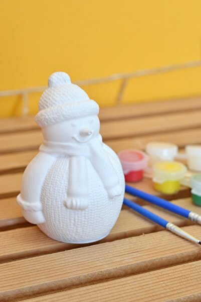 Bi' Dolu Dükkan Kardan Adam Objesi Boyama seti | Beton Obje Boyama Seti | Evd...