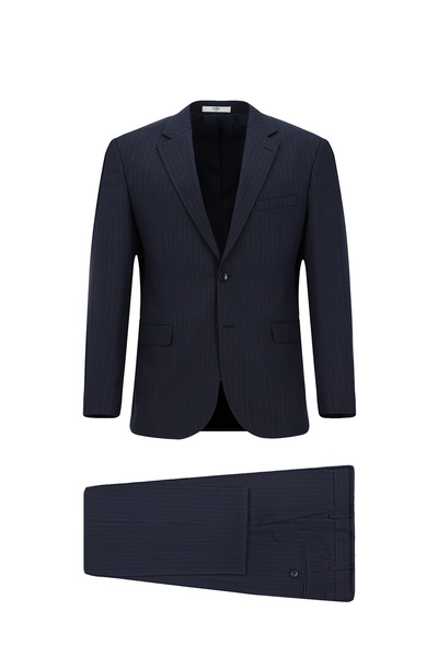 Kiğılı Striped Polyester/Viscose Suit