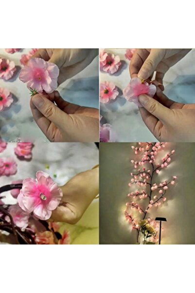 newnet Kiraz Çiçeği Duvar Dekorasyonu - Ağaç Dalı Duvar Aydınlatma 144 led 8 mod + Uzaktan Kumandalı