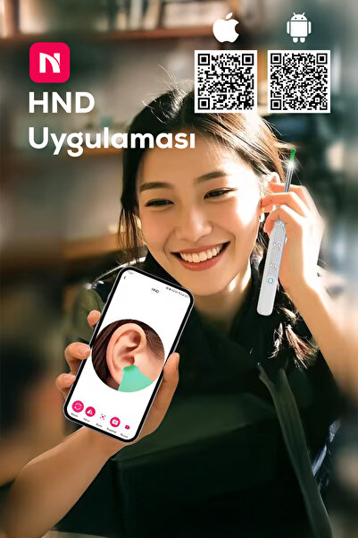 ALFAGİFT Kablosuz WiFi Akıllı Kameralı Kulak Temizleme Çubuğu – iOS Android Uyumlu 1296P HD