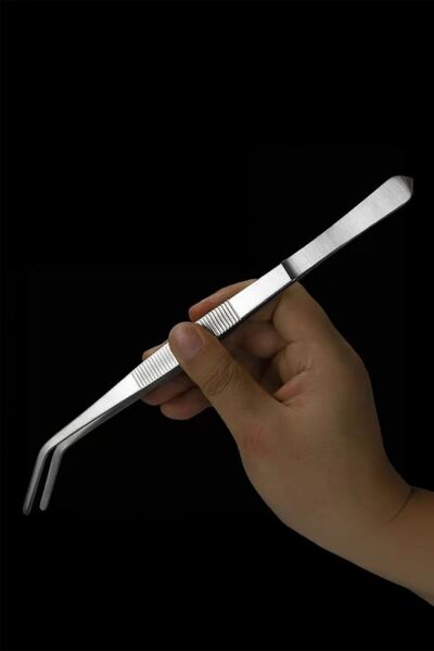 Chavin 25 cm Steel Professional Tweezers - Transparent Tongs, Cin774