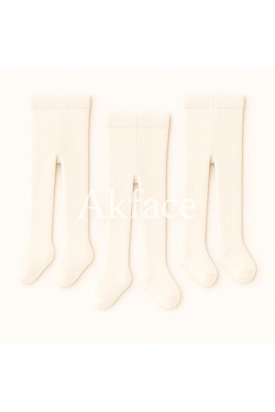 Akface 3 Pcs Organic Cotton -Sweat Resistant- Girl and Boy Newborn Baby Kids Pantyhose