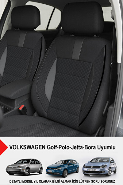 GM-DESIGN Oniks Plus Füme Oto Koltuk Kılıfı-(VOLKSWAGEN Bora-Golf-Jetta-Polo ...