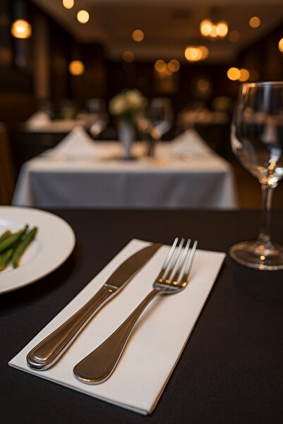 DENİZ 33*33 cm Garson Katlama Beyaz Kağıt Peçete -50 Adet