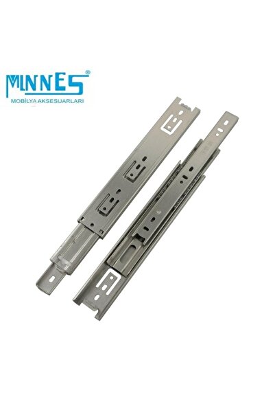 Minnes 30 Cm Teleskobik Çift Açılım Çekmece Rayı 36mm X 30cm