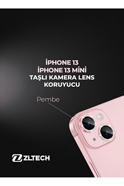 ZLTECH iPhone 13/13Mini Uyumlu Taşlı Kamera Lens Koruyucu