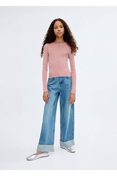 MANGO Kids Ribana düğmeli kazak