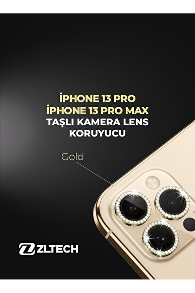 ZLTECH iPhone 13Pro/13Promax Uyumlu Taşlı Kamera Lens Koruyucu