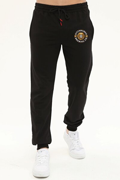 Deep sense Ανδρικό μαύρο φούτερ Slim Fit Slim Fit Jogger