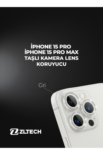 ZLTECH iPhone 15Pro/15Promax Compatible Stone Camera Lens Protector