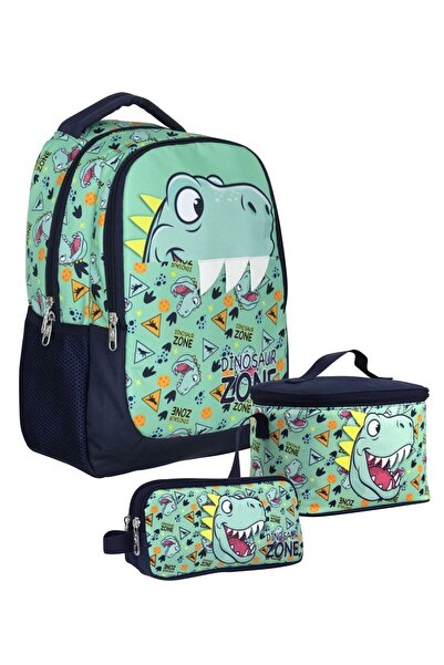 Cennec SETUMT5018A Set de genți triplu pentru școală primară (verde bleumarin...