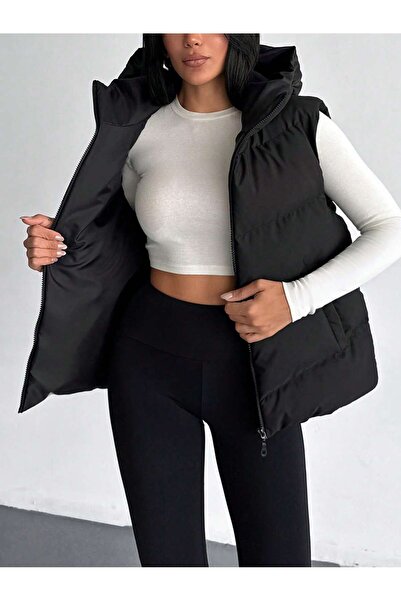 Noa Noa Φουσκωτό γιλέκο Boyfriend με κουκούλα