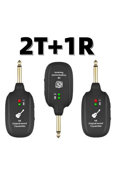 Choice نظام جيتار لاسلكي Miwayer A8 2T و1R مدمج بأربع قنوات، جهاز إرسال واستق...