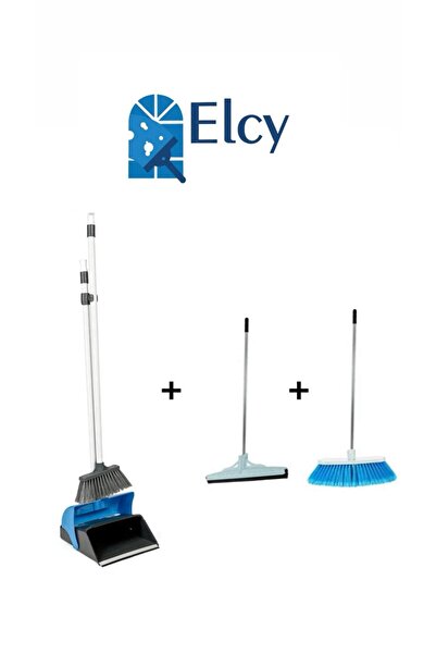 Genel Markalar 3'Lu Temizlik Seti Metal Sapli Firca Cekpas,Cekcek Tarakli Katlanabilir Faras