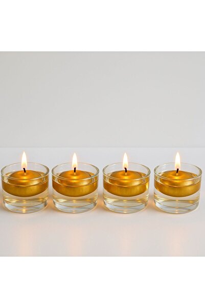 Noah Exclusive MUMLUK- 4 LU BOROSILKAT CAM ICERISINDE YUZEN MUM-ALTIN RENK