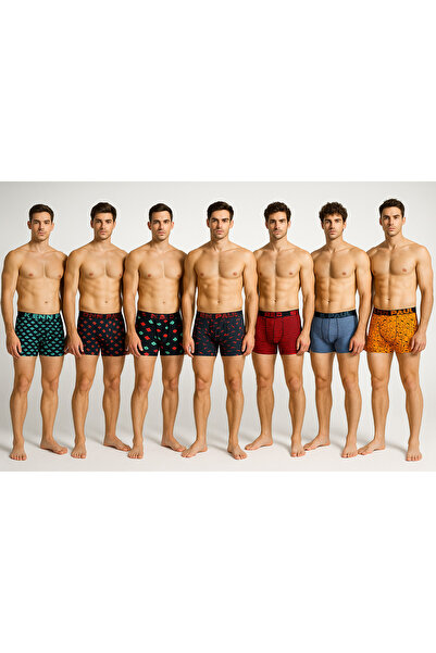 KENN PAUL 7 Pack Patterned Mixed Men's Cotton Boxers |   Soft Fabric |