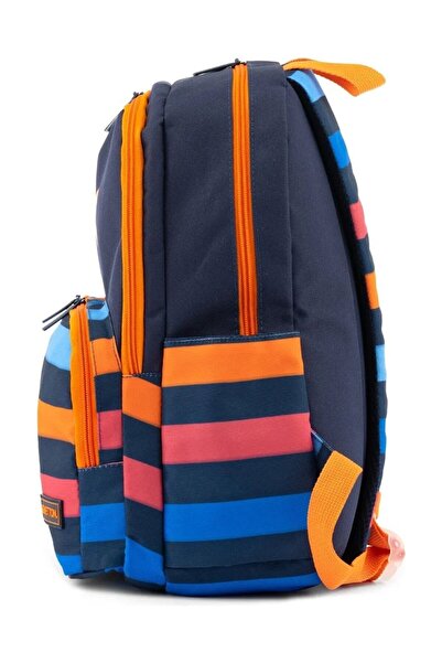 United Colors of Benetton 3-Piece School Bag Set for Boy - Double Main Compartments and Stripe Detail