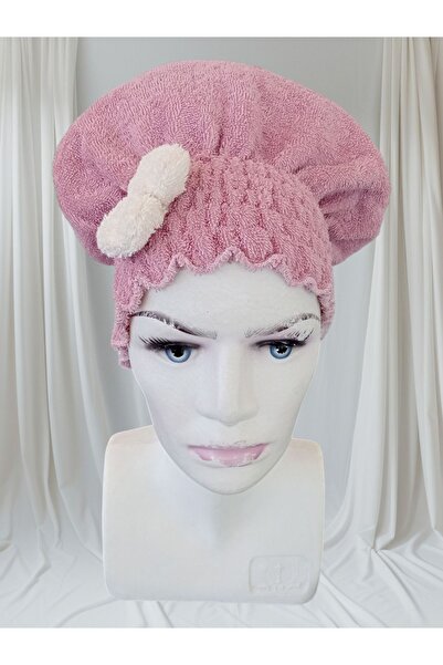 TOPRAK SPORT Hair Drying Bath Shower Cap – 100% Cotton, with Bow