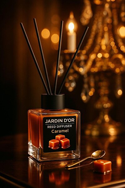JARDIN D'OR Caramel Reed Diffuser 100 ml Karamel Çubuklu Oda Kokusu