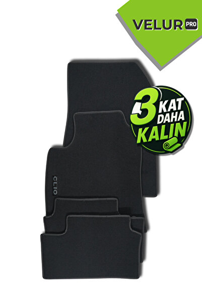 VelurPRO Clio 5 2019 Sonrası Tam Uyumlu Halı Oto Paspas Clio 5 Halı Paspas