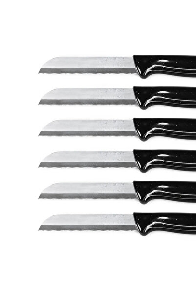 Solingen Simli Delikli Siyah 6’lı Meyve Bıçağı Seti