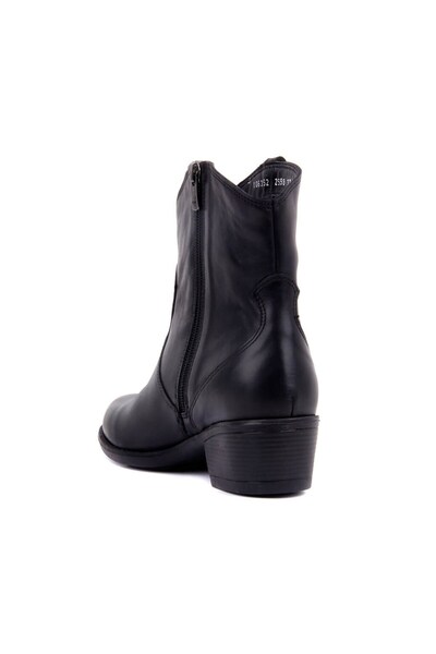 SailLakers - Black Leather Zippered Women's Boots 105-2598-Venus