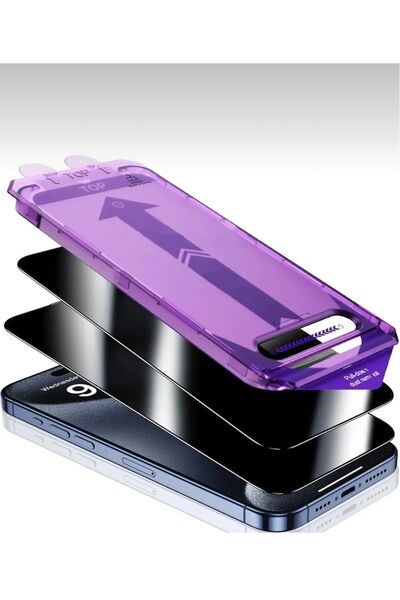EmpoCases İphone 14 Plus Hayalet Cam Ekran Koruyucu Tam Kaplayan Otomatik Hiz...