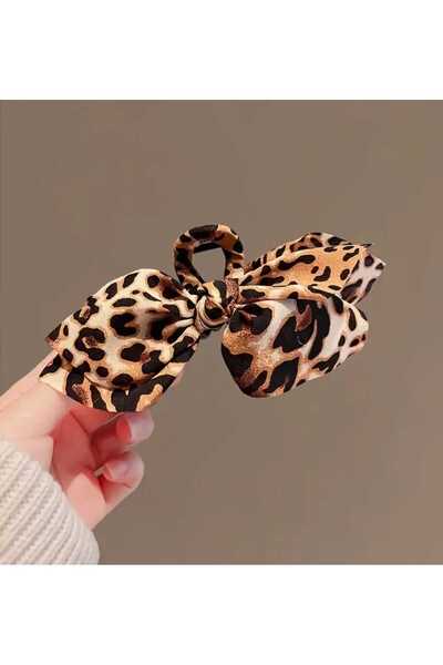 Bacoss Brown Leopard Pattern Bow Design Latch Buckle (Bc-1214)